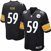 Nike Men & Women & Youth Steelers #59 Jack Ham Black Team Color Game Jersey,baseball caps,new era cap wholesale,wholesale hats